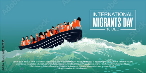 International Migrants Day, migration concept illustration, vector illustration.