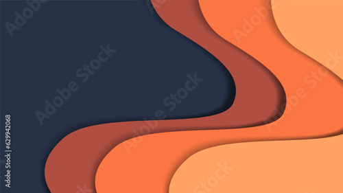 orange abstract wave background for banner.autumn theme, web backgeound ,banner