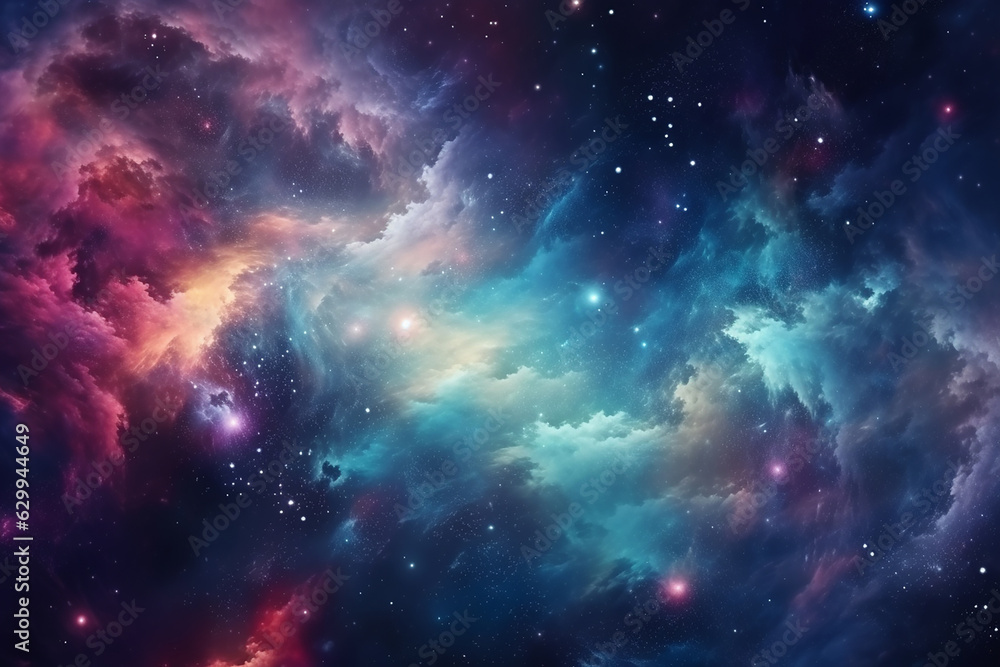Generative AI a beautiful nebula in outer space Generative AI a beautiful nebula in outer space