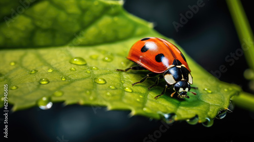 ladybird on leaf