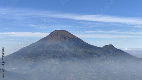 Aerial view of Beautiful natural scenery mountain in Indonesia © ixhsan