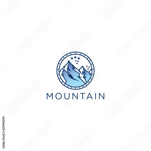 Mountain logo icon design template flat vector illustration 