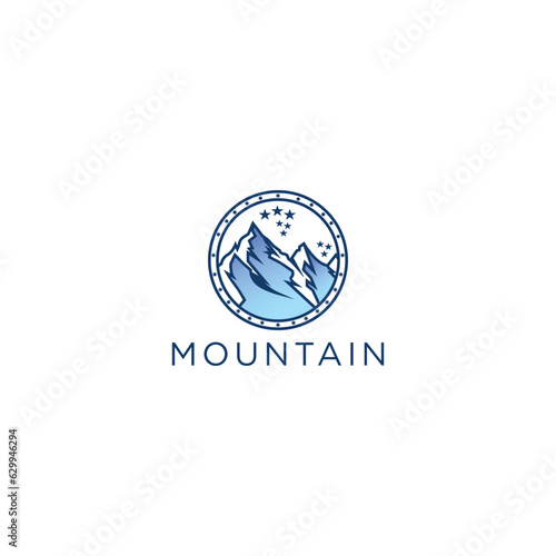 Mountain logo icon design template flat vector illustration
