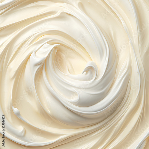 Fotografie, Obraz Abstract cream swirl background