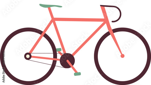 Colorful Bicycle. Gentleman Color Vintage Hipster Icon.
