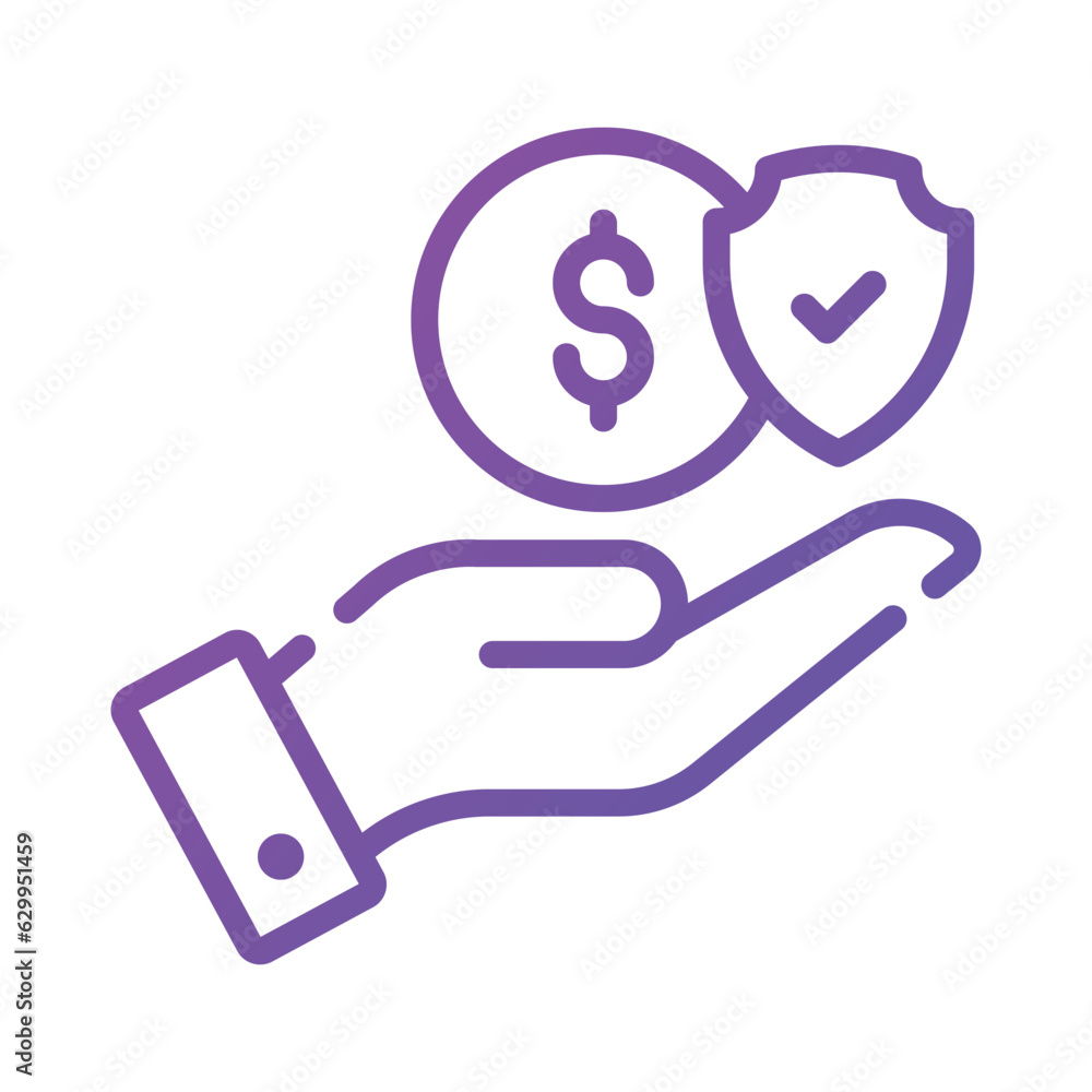 Grab this creatively designed icon of loan protection in modern style Grab this creatively designed icon of loan protection in modern style