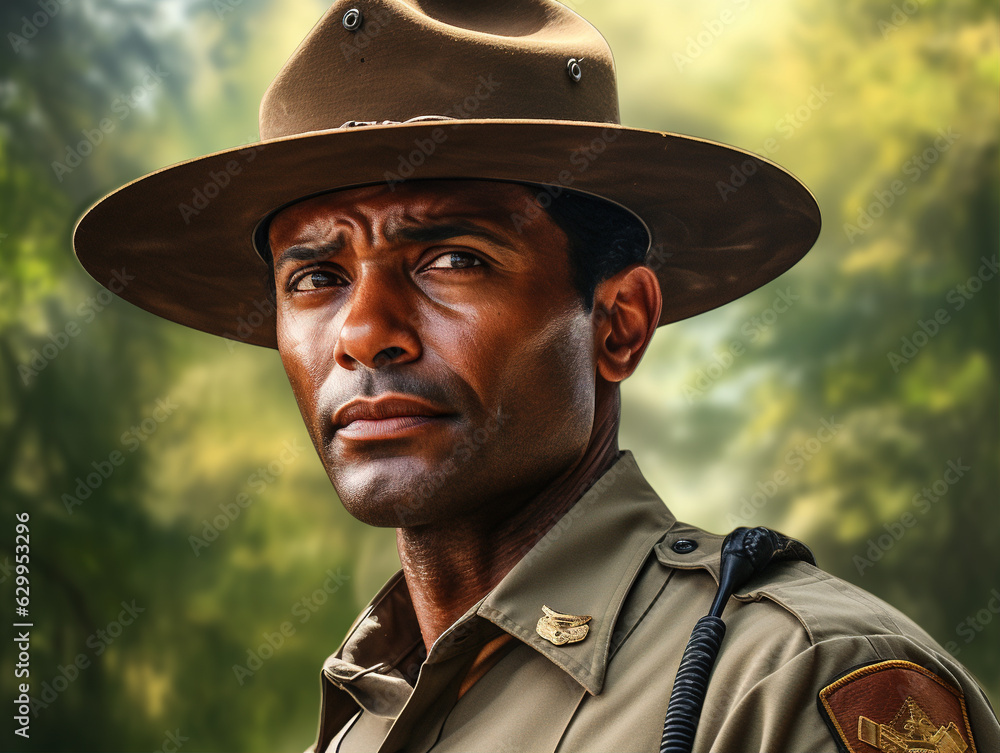 a park ranger is seen in a national park or protected area. a park ranger is seen in a national park or protected area.