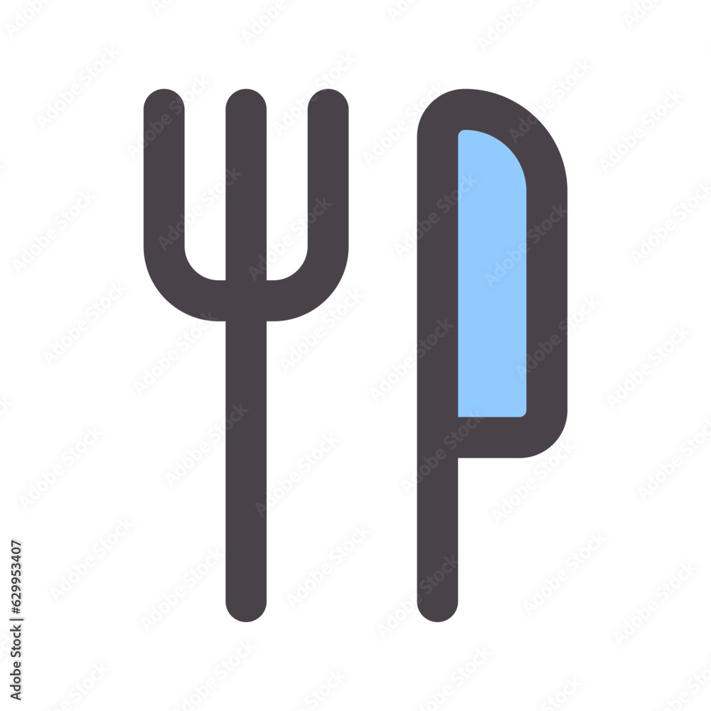 cutlery flat line icon cutlery flat line icon