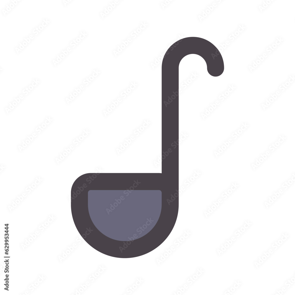 Obraz premium ladle flat line icon