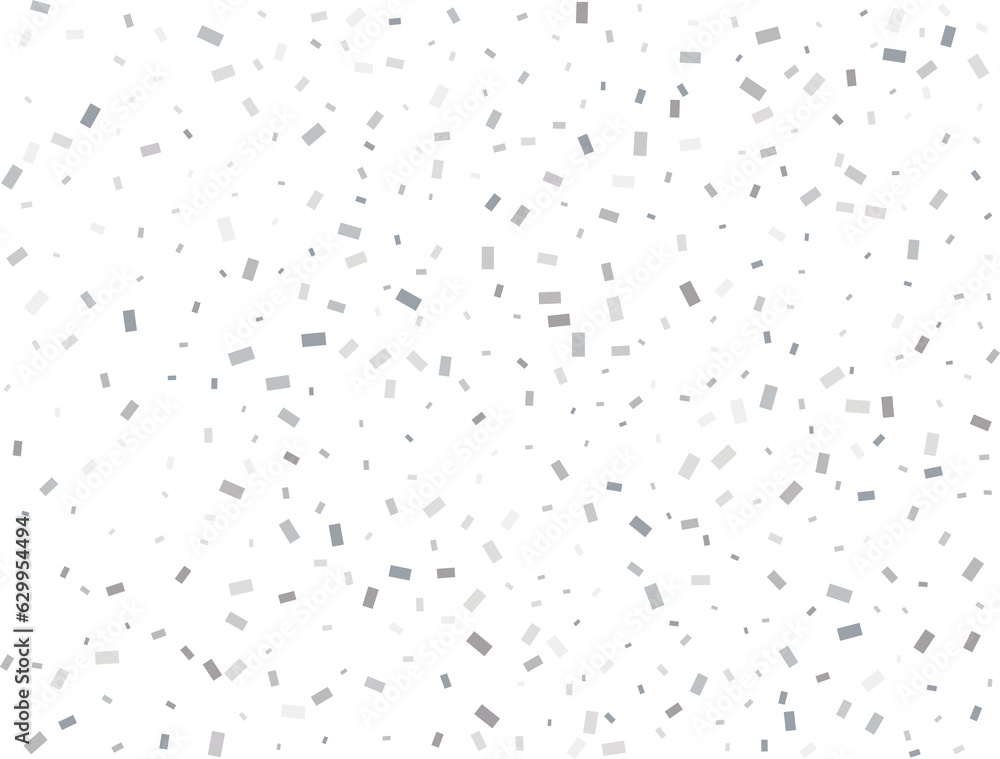 Holiday Rectangular Silver Confetti Holiday Rectangular Silver Confetti