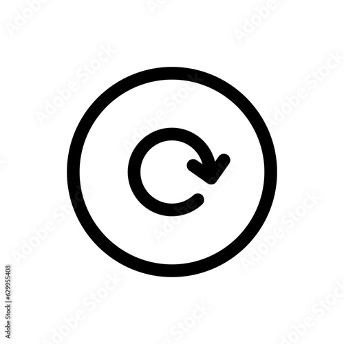 Simple Reload icon. The icon can be used for websites, print templates, presentation templates, illustrations, etc