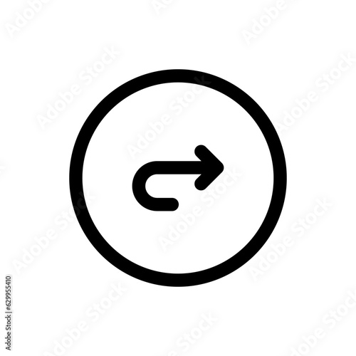 Simple Redo icon. The icon can be used for websites, print templates, presentation templates, illustrations, etc