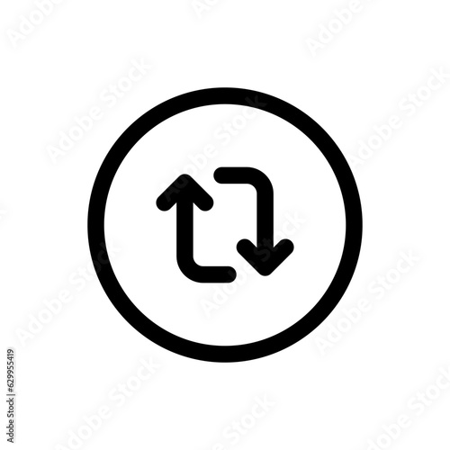 Simple Repost icon. The icon can be used for websites, print templates, presentation templates, illustrations, etc