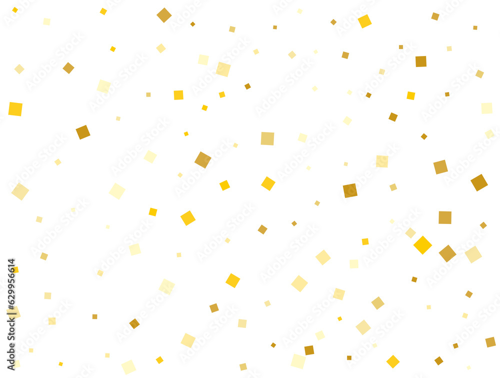 Golden Christmas Square Confetti. Vector illustration Golden Christmas Square Confetti. Vector illustration