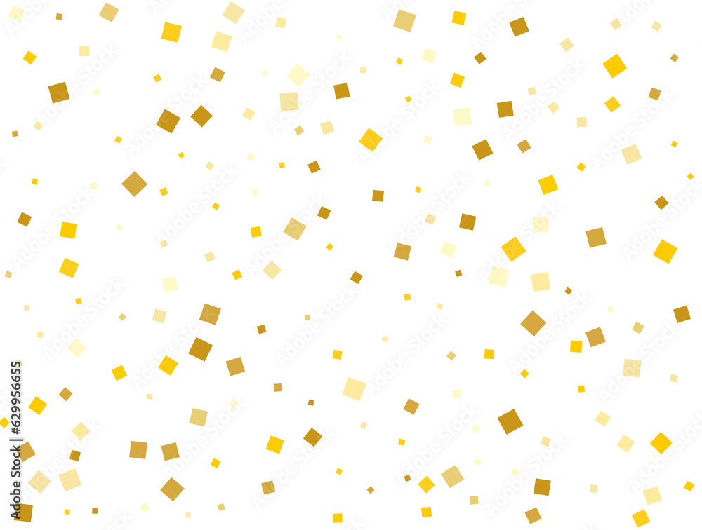 Golden Christmas Square Confetti. Vector illustration Golden Christmas Square Confetti. Vector illustration
