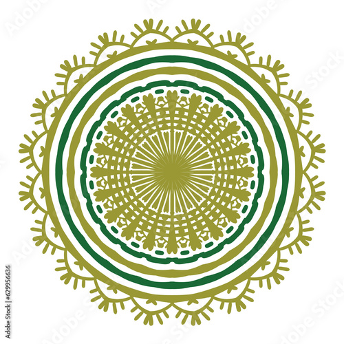 Abstract round ornament. Coloful vector illustration. Mandala design.