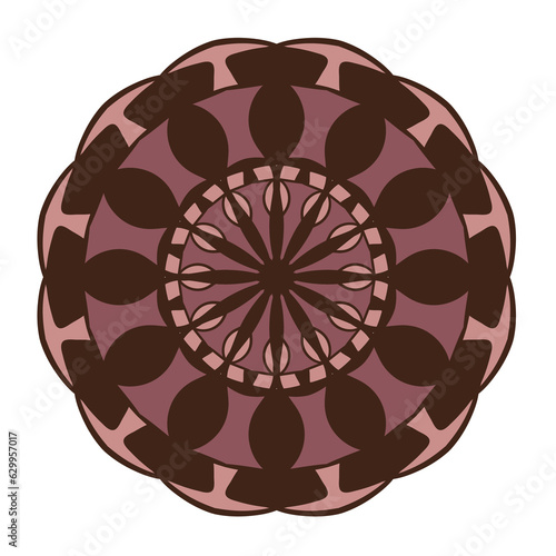 Abstract mandal ornament. Coloful decorative vector illustration.
