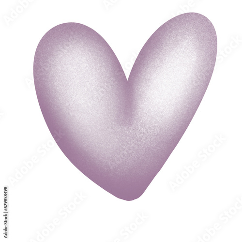 pink heart isolated on white