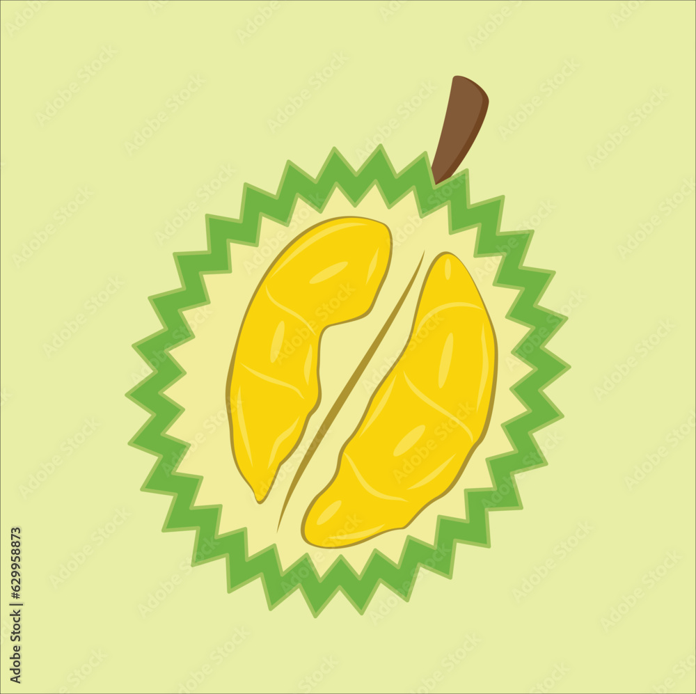 The Durian Vector Illustration captures the essence and uniqueness of the exotic tropical fruit. Eps 10 The Durian Vector Illustration captures the essence and uniqueness of the exotic tropical fruit. Eps 10