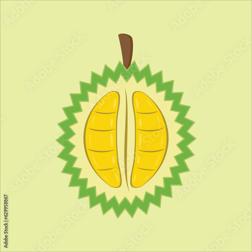 The Durian Vector Illustration captures the essence and uniqueness of the exotic tropical fruit.  Eps 10