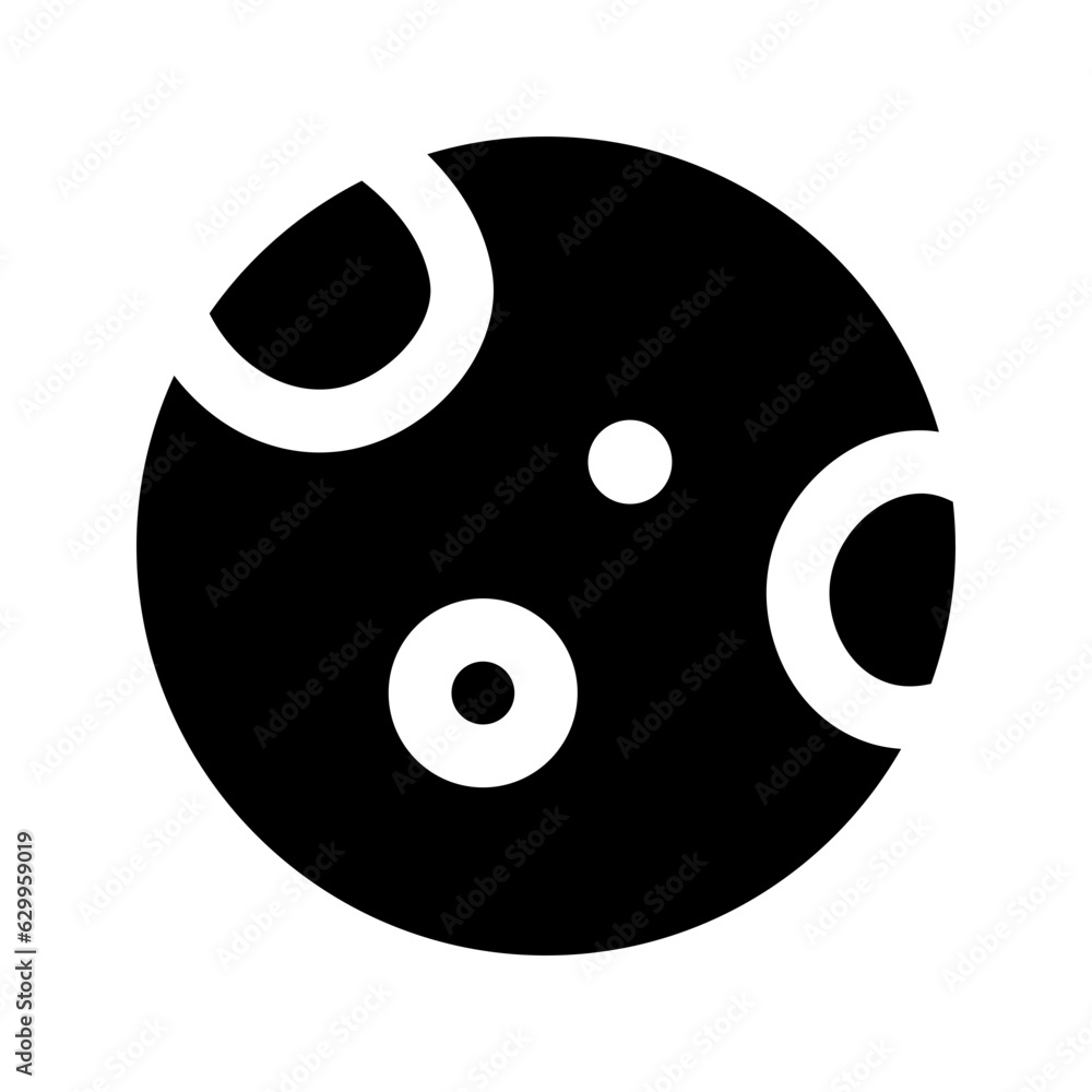 Fototapeta premium full moon glyph icon