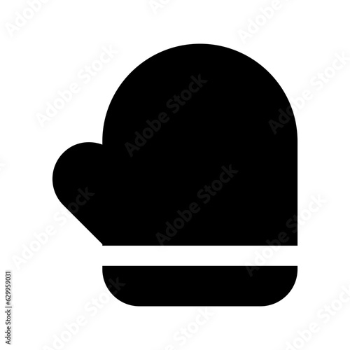 mitten glyph icon