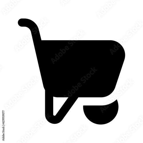 wheelbarrow glyph icon