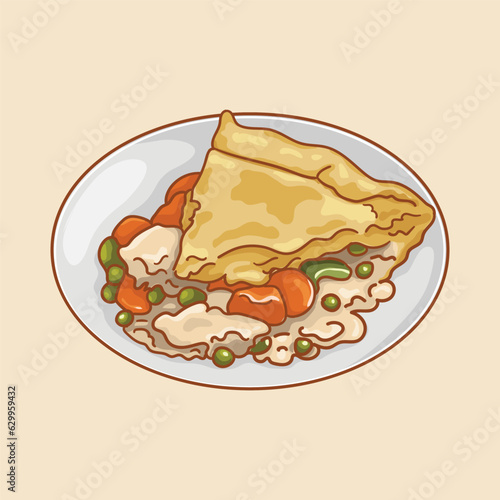 Mom's pie with chicken. Best Dinner Recipes.