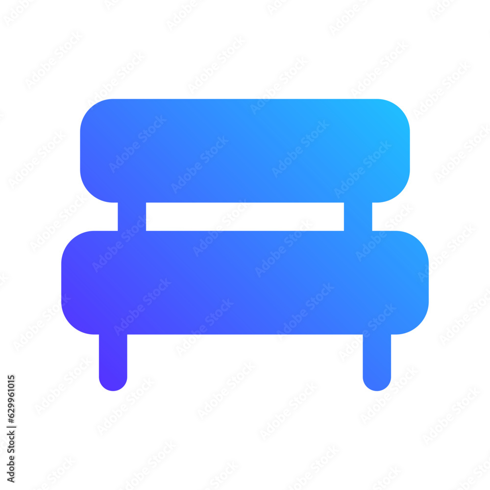 bench gradient fill icon