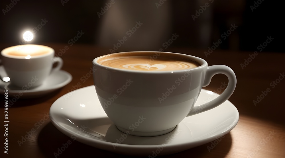 cup of coffee on the table cup of coffee on the table
