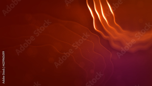 warm red - orange displaced volumetric objects - abstract 3D rendering