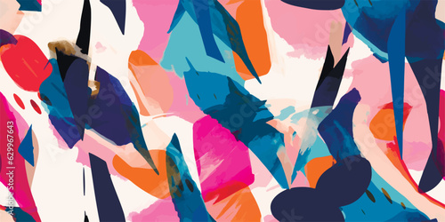 Collage trendy abstract print. Contemporary seamless pattern. Fashionable template for design.