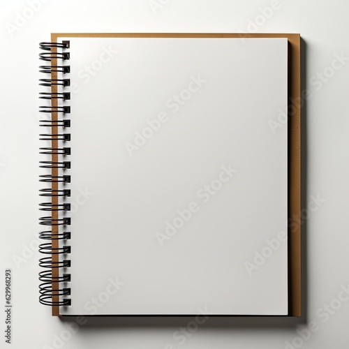 Blank Open Notebook on Transparent Background