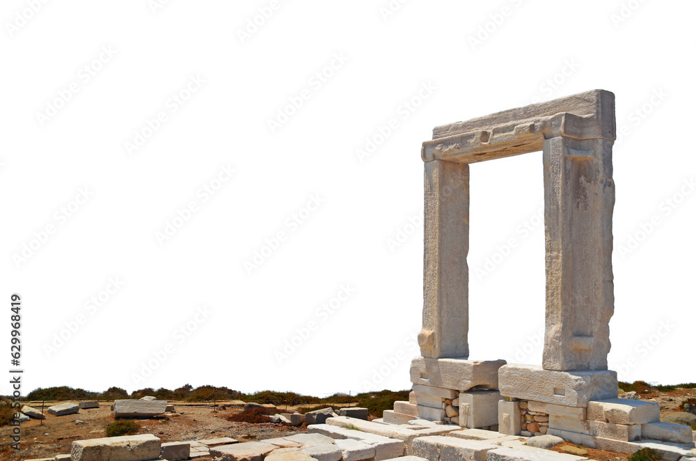 greece greek ancient temple huge gate of marble called 