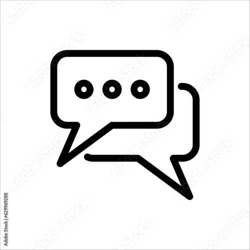 Talk bubble speech icon, speaking people icon vector. isolated on white background