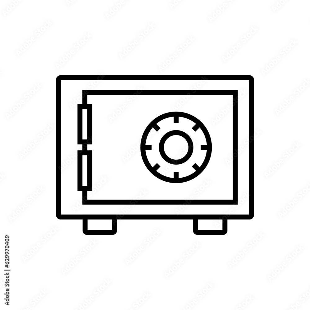 safe deposit, business, money, finance icon set bold outline safe deposit, business, money, finance icon set bold outline