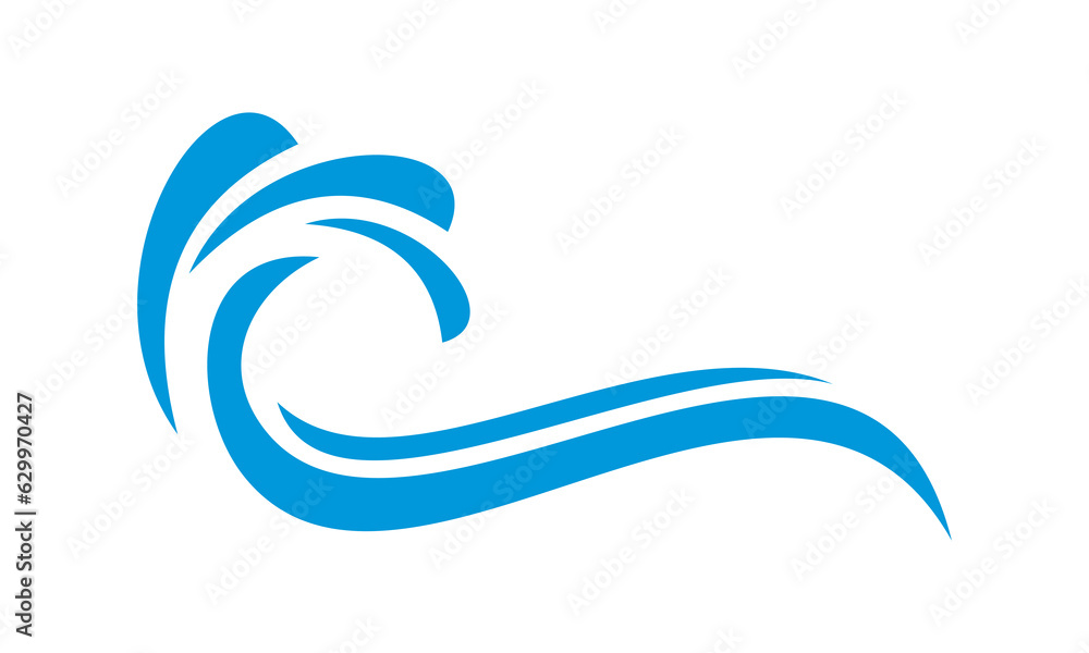 ocean water wave illustration vector logo ocean water wave illustration vector logo
