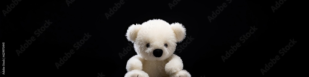 Teddy Bear Black Fashion Backdrop With Copyspace Generative AI Teddy Bear Black Fashion Backdrop With Copyspace Generative AI