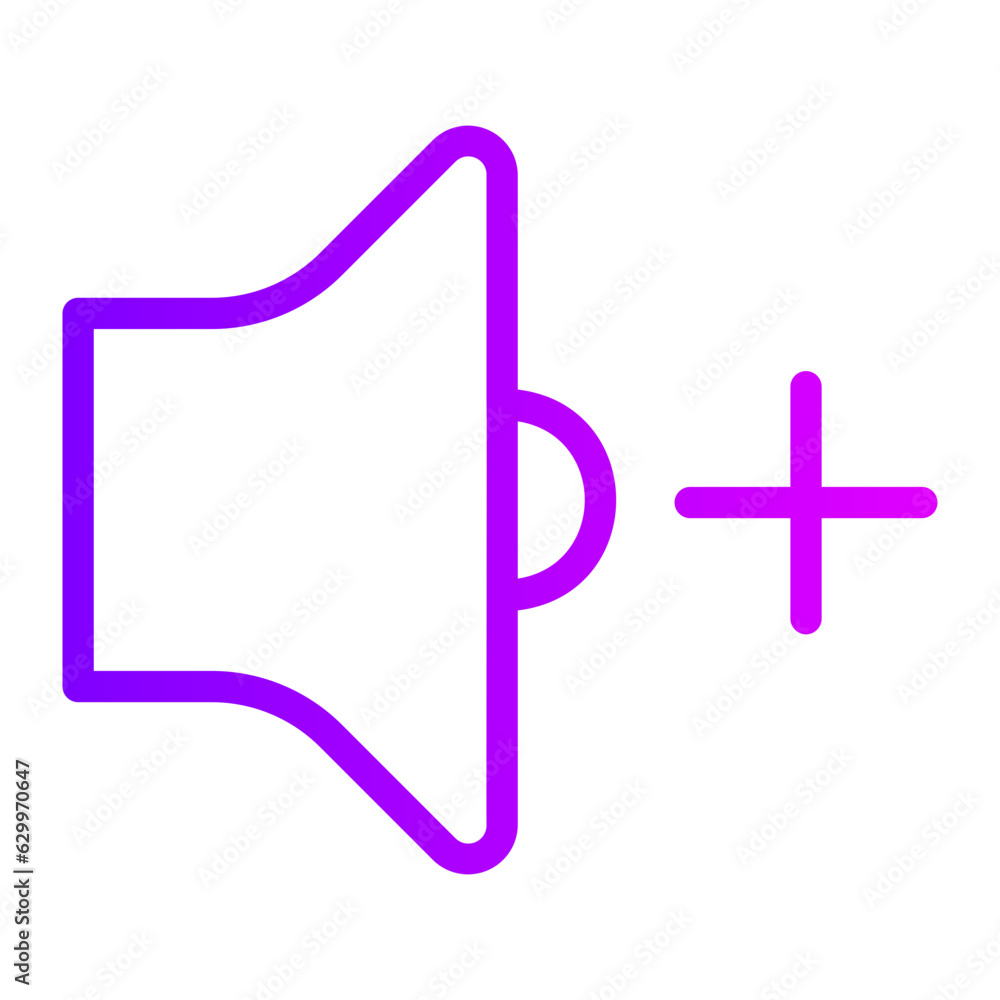 volume up gradient icon volume up gradient icon