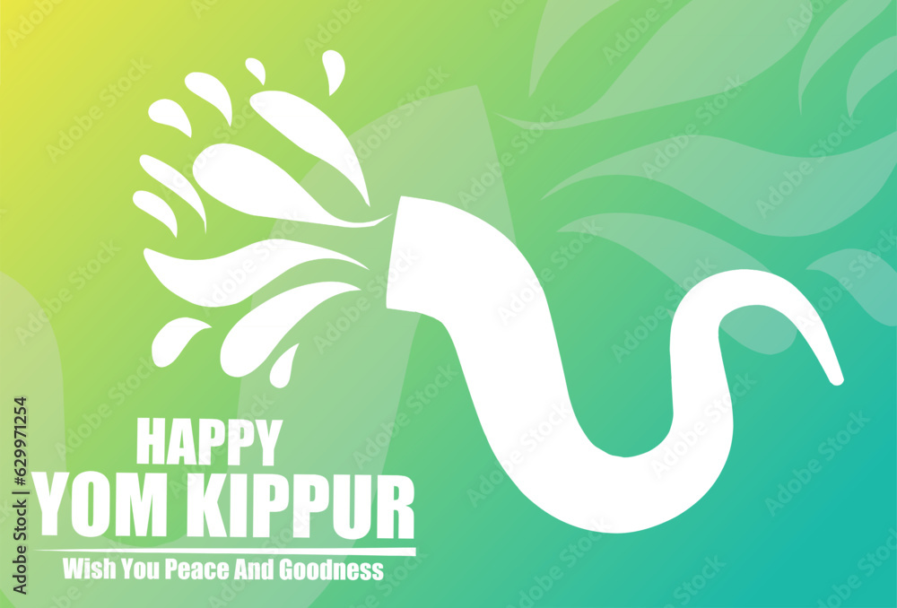 Obraz premium happy yom kippur vector illustration, suitable for web banner poster or card campaign