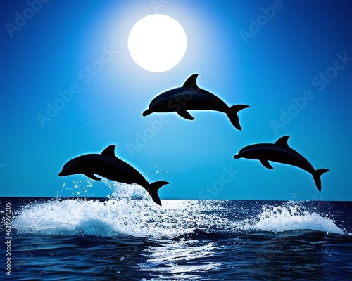 dolphin jumping out of water © Doruktan