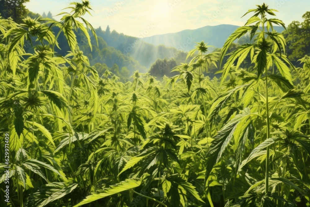 nettle leaves in a sunlit meadow, ready to harvest nettle leaves in a sunlit meadow, ready to harvest