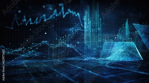 Blue Stock Market Technology Background