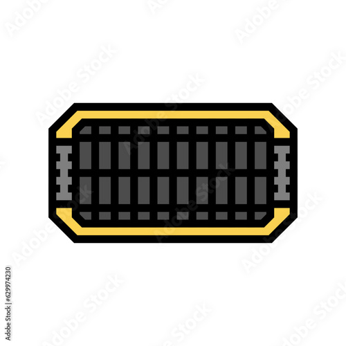 solar battery charger glamping color icon vector. solar battery charger glamping sign. isolated symbol illustration