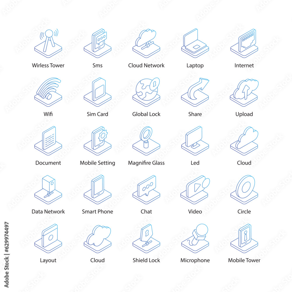 Network and communication icons set. communication vector set. network icons set. such as communication, chat, online meeting, chatting,  global network, etc