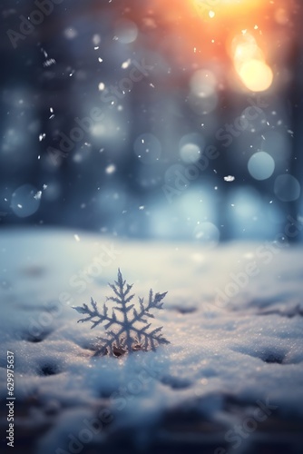 Winter's Delicate Touch: Snowflake in Bokeh Wonderland © Forrester