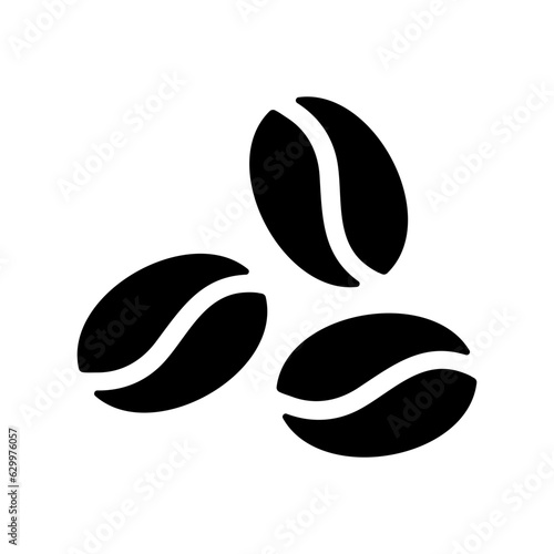Coffee beans icon. High quality black icon.