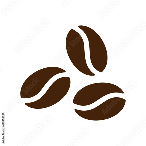 Coffee bean icon. High quality brown icon.