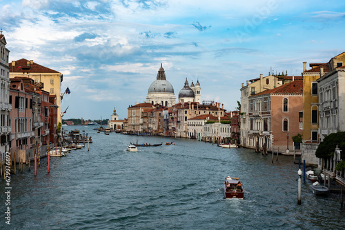 Dogana Point in Venice daylight view from Academia bridge in Venice © Mauro