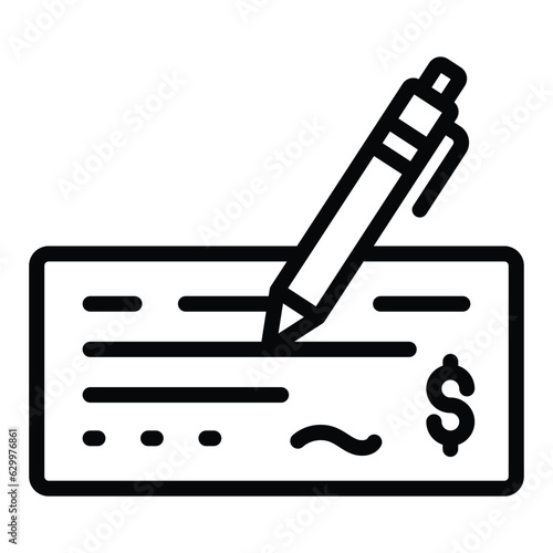 Download this premium vector of cheque in design trendy style